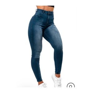 Womens Contour V2 High Waisted Fitjeans - Azure Blue